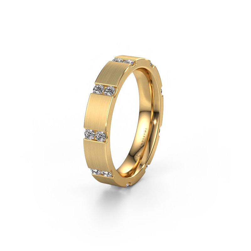 Image of Weddings ring WH2132L14BM 585 gold ±0.16x0.09in Zirconia