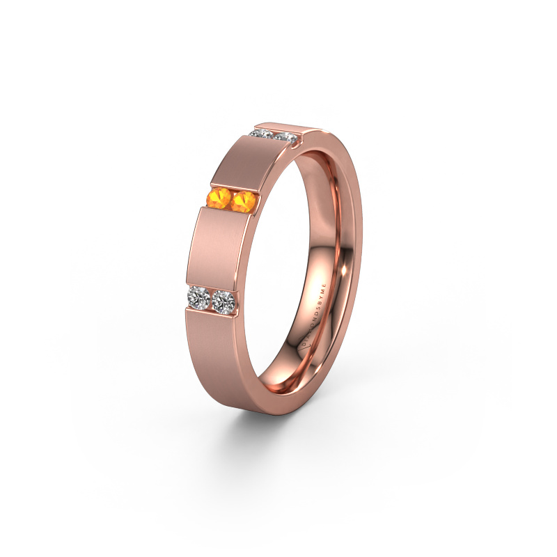 Bild von Trauring WH2133L14BM 585 Roségold ±4x2.2 mm Citrin