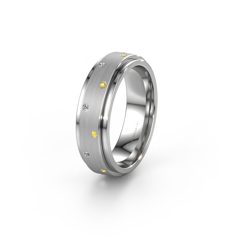 Bild von Ehering WH2134L 950 Platin ±6x2.2 mm Gelb Saphir