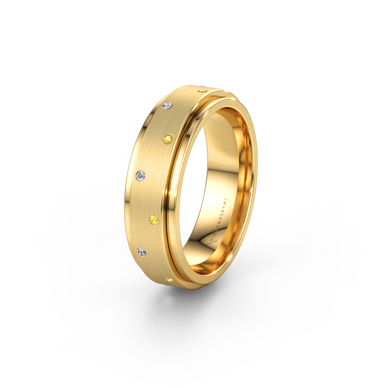 Bild av Vigselring WH2134L 585 gult guld ±6 x 2,2 mm Gul safir
