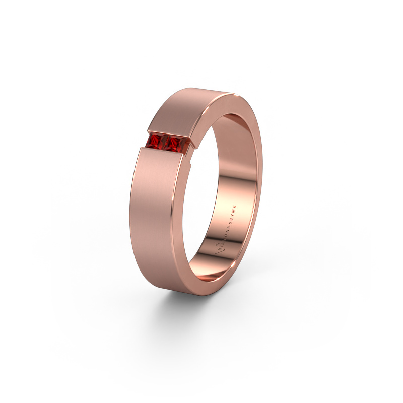 Bild von Ehering WH2136L15E 585 Roségold ±5x2.6 mm Granat