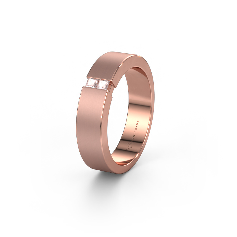 Image of Wedding ring WH2136L15E 585 rose gold ±0.20x0.1in Morganite champagne