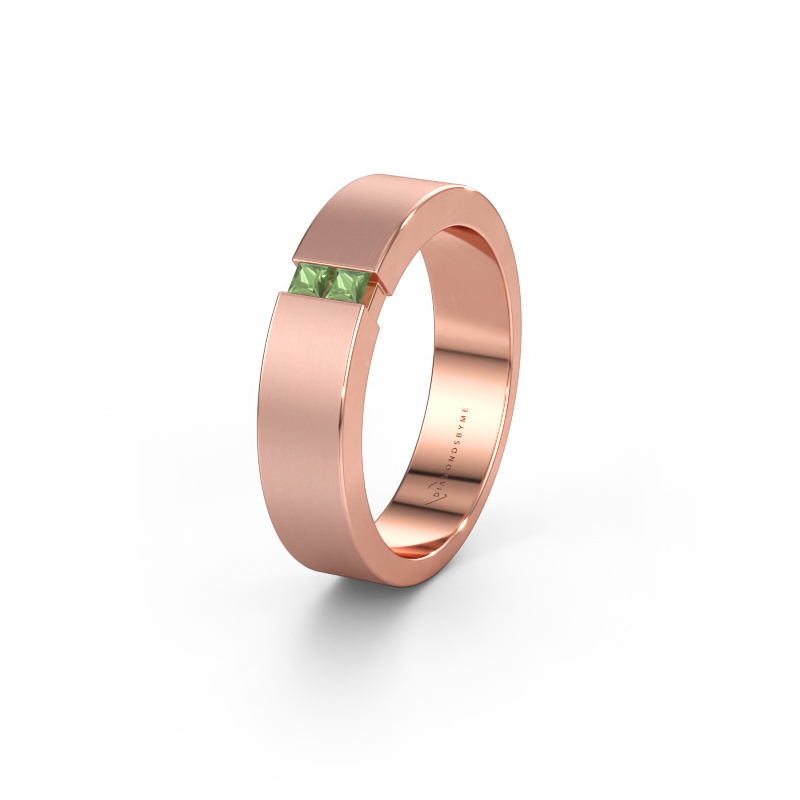 Immagine di Fede nuziale WH2136L15E 585 oro rosa ±5 x 2,6 mm Tormalina verde