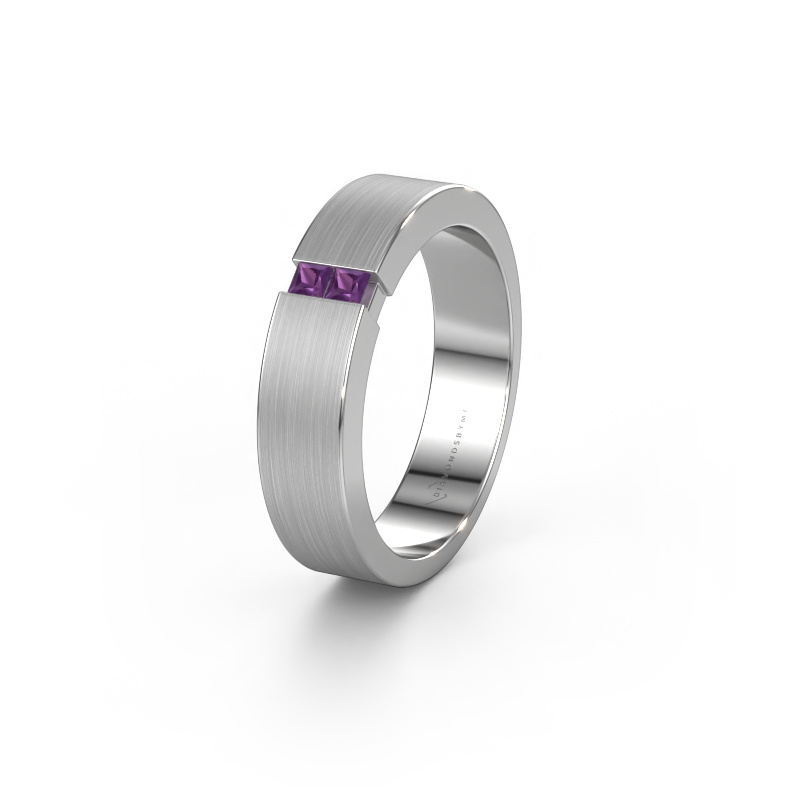 Image of Wedding ring WH2136L15E 585 white gold ±5x2.6 mm Amethyst