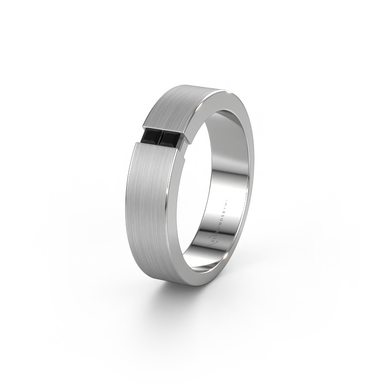 Image of Wedding ring WH2136L15E 585 white gold ±0.20x0.1in Black diamond