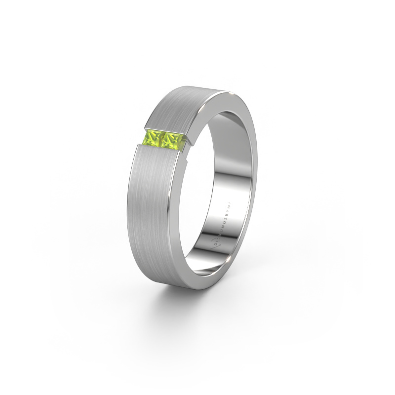 Image of Wedding ring WH2136L15E 585 white gold ±0.20x0.1in Peridot