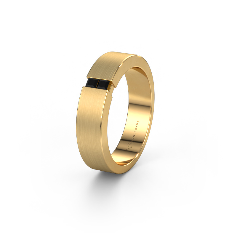 Image of Wedding ring WH2136L15E 585 gold ±0.20x0.1in Black diamond