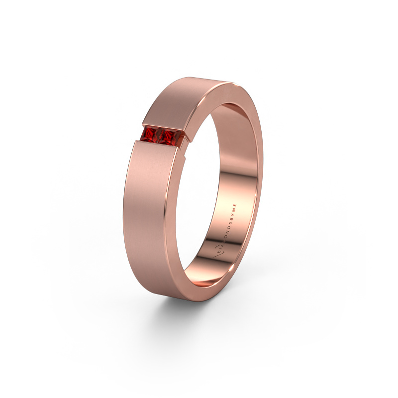 Bild von Trauring WH2136M15E 585 Roségold ±5x2.4 mm Granat