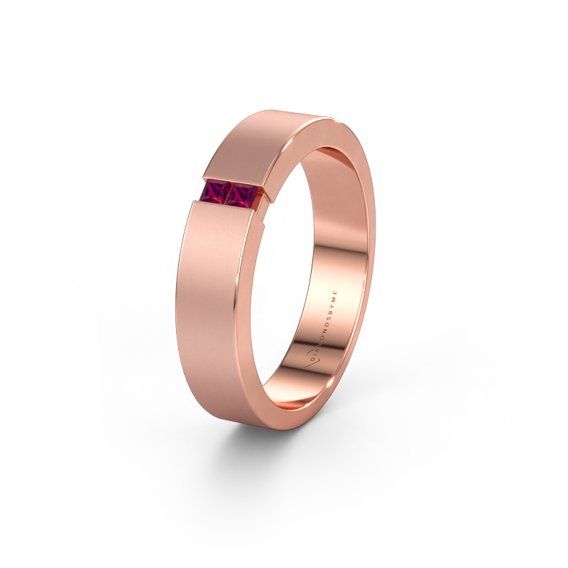 Bild av Vigselring WH2136M15E 585 roséguld ±5 x 2,4 mm Rodolit