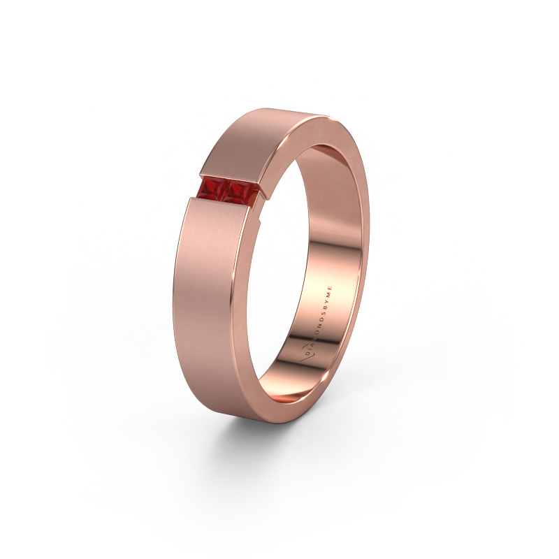 Image of Wedding ring WH2136M15E 585 rose gold ±0.20x0.09in Ruby