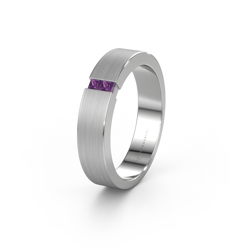 Image of Wedding ring WH2136M15E 585 white gold ±0.20x0.09in Amethyst