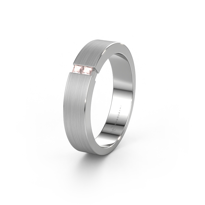 Bild von Trauring WH2136M15E 585 Weißgold ±5x2.4 mm Morganit Champagner