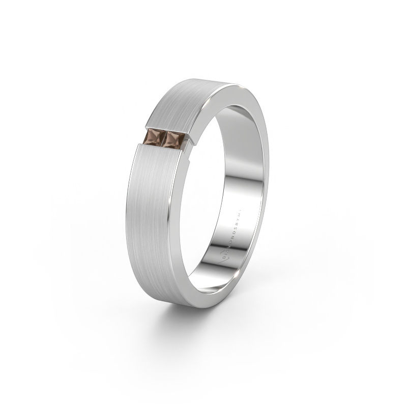 Bild av Vigselring WH2136M15E 950 platina ±5 x 2,4 mm Rökkvarts
