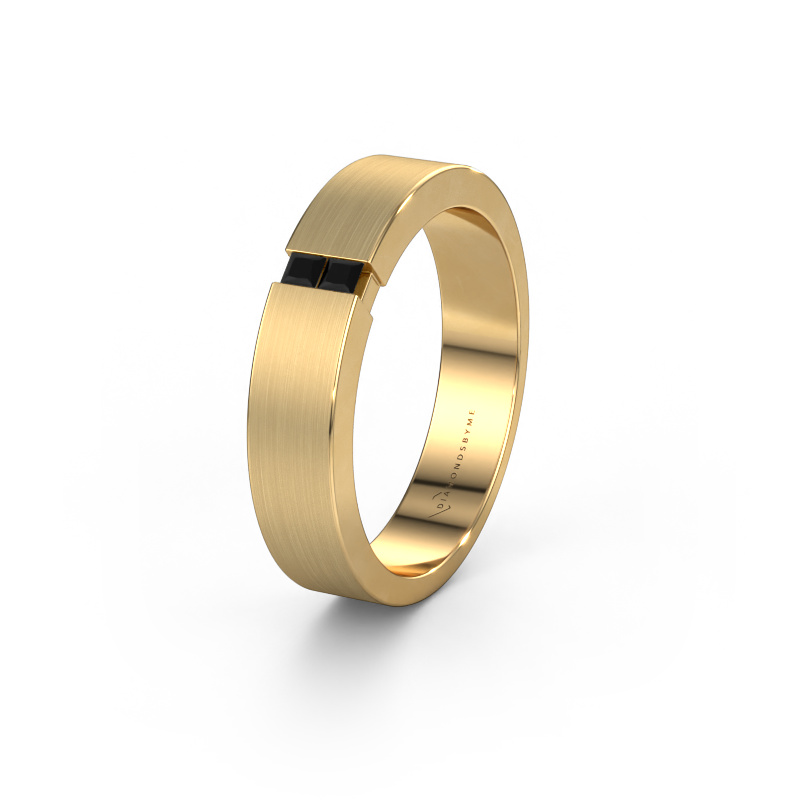 Image of Wedding ring WH2136M15E 585 gold ±0.20x0.09in Black diamond