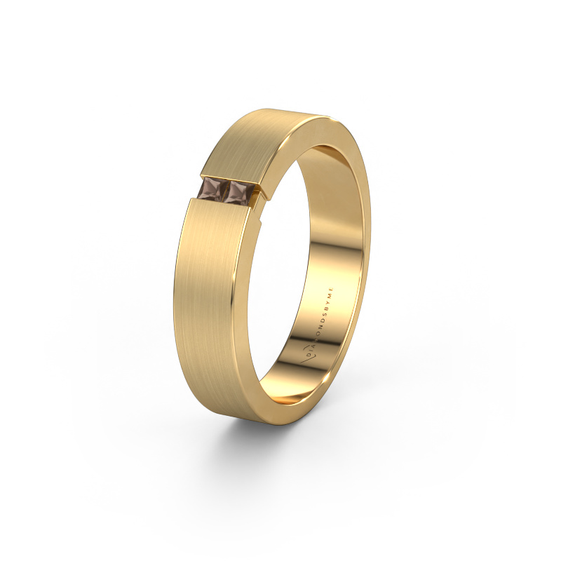 Image of Wedding ring WH2136M15E 585 gold ±0.20x0.09in Smokey quartz