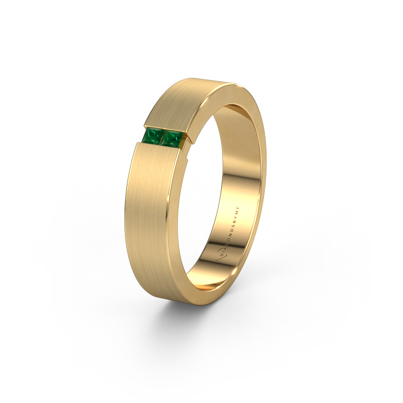 Bild von Trauring WH2136M15E 585 Gold ±5x2.4 mm Smaragd