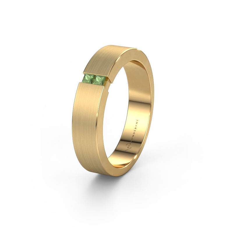 Image of Wedding ring WH2136M15E 585 gold ±0.20x0.09in Tourmaline green