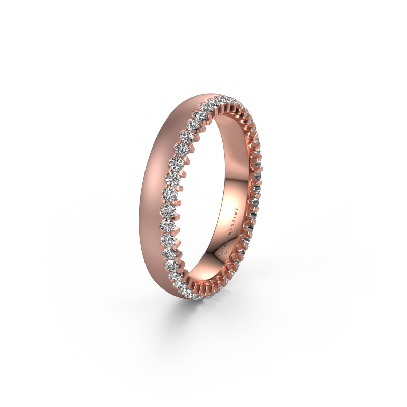 Image of Wedding ring WH2138L24B 585 rose gold ±0.16x0.08 in Zirconia