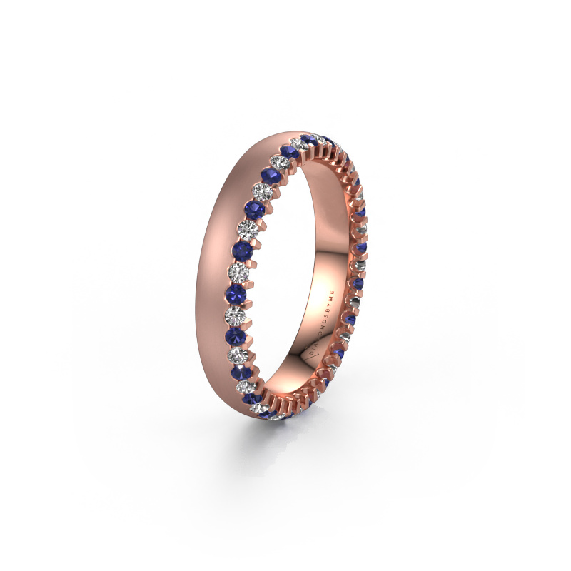 Image of Wedding ring WH2138L24B 585 rose gold ±0.16x0.08 in Sapphire