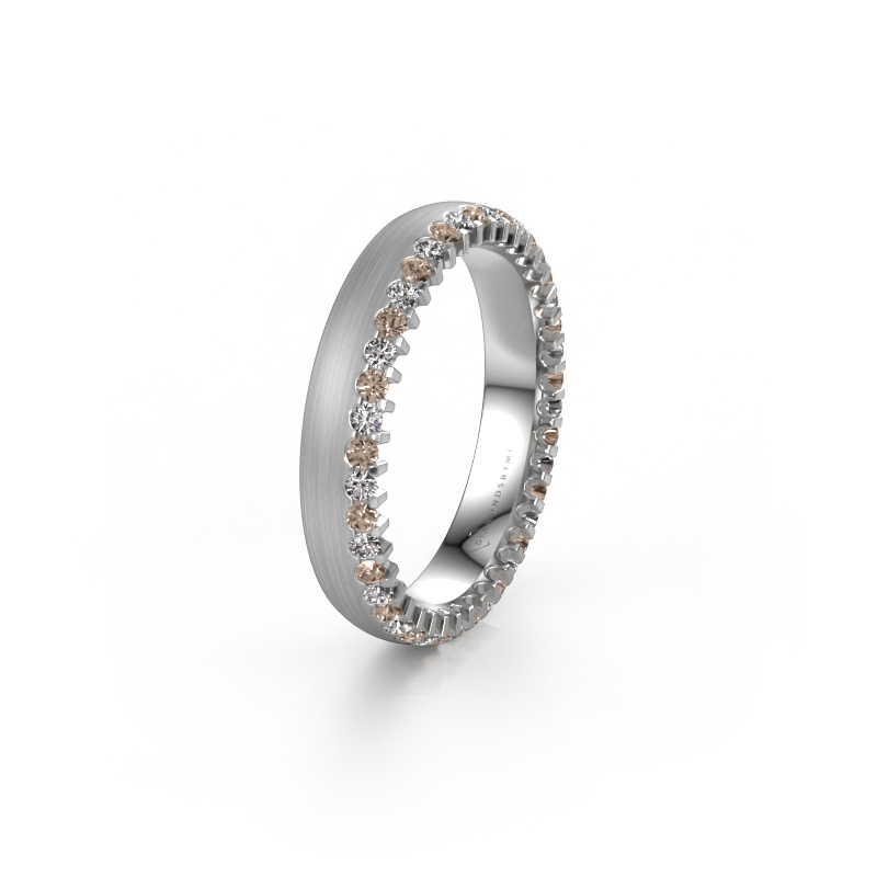 Bild von Ehering WH2138L24B 950 Platin ±4x2 mm Braun Diamant