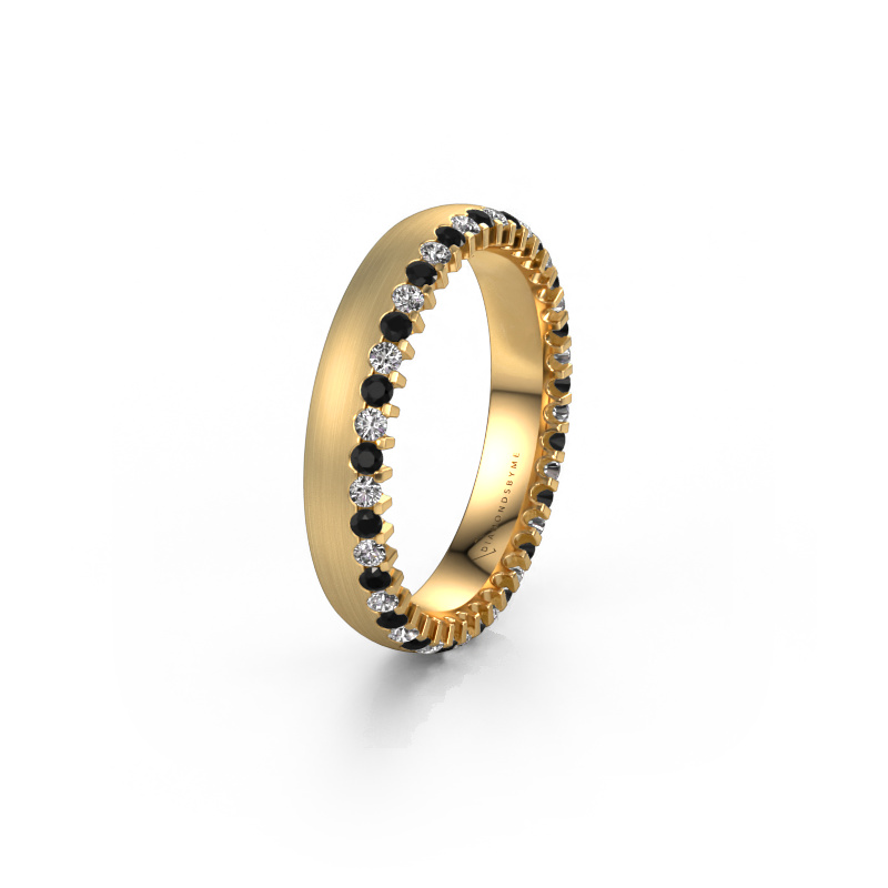 Image of Wedding ring WH2138L24B 585 gold ±0.16x0.08 in Black diamond