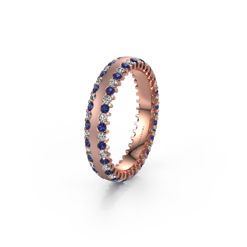 Image of Wedding ring WH2139L24B 585 rose gold ±0.16x0.08 in Sapphire