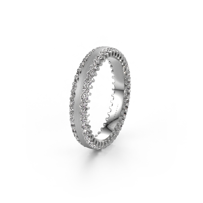 Afbeelding van Trouwring WH2139L24B 585 witgoud ±4x2 mm Diamant