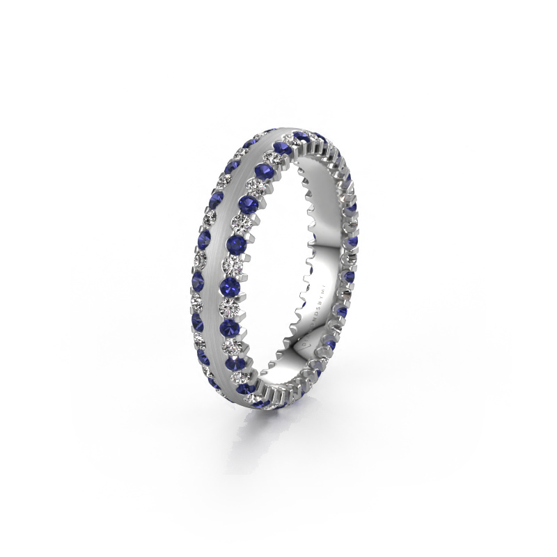 Image of Wedding ring WH2139L24B 950 platinum ±0.16x0.08 in Sapphire
