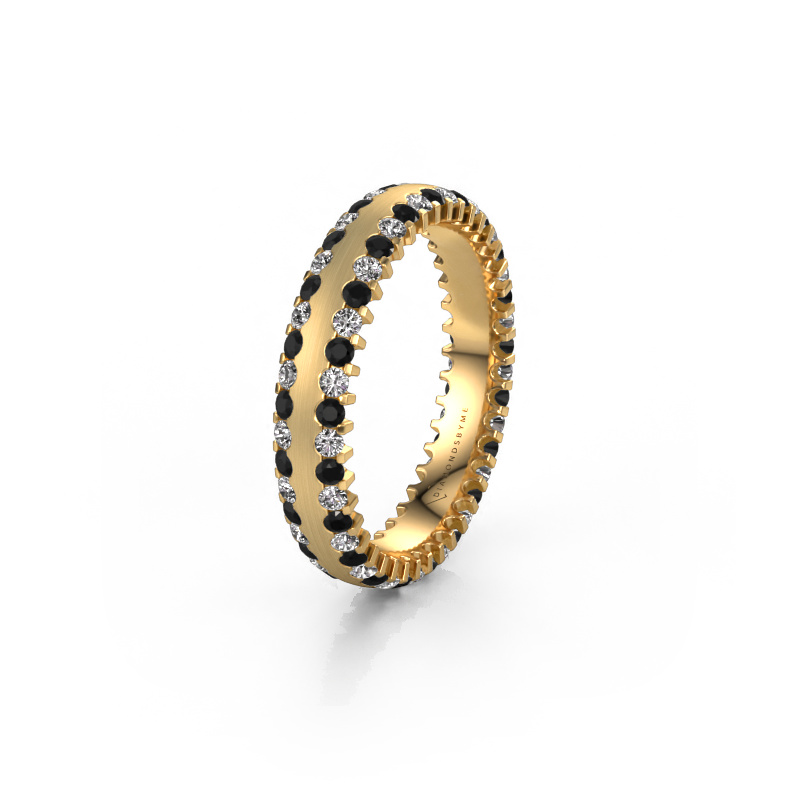 Bild von Trauring WH2139L24B 585 Gold ±4x2 mm Schwarz Diamant