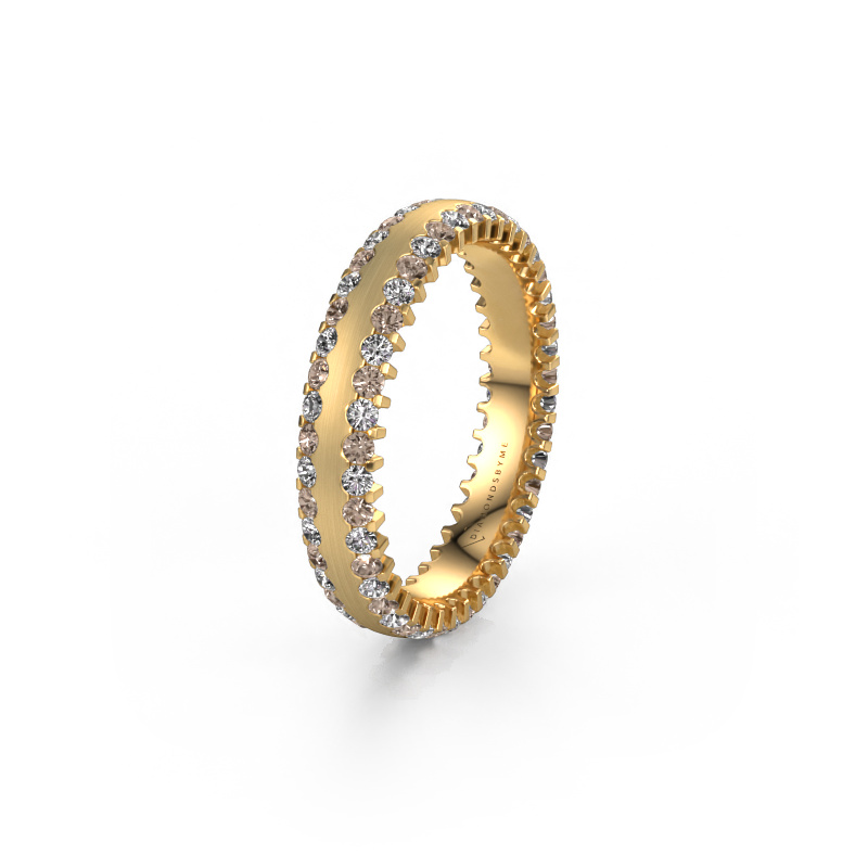 Bild von Trauring WH2139L24B 585 Gold ±4x2 mm Braun Diamant