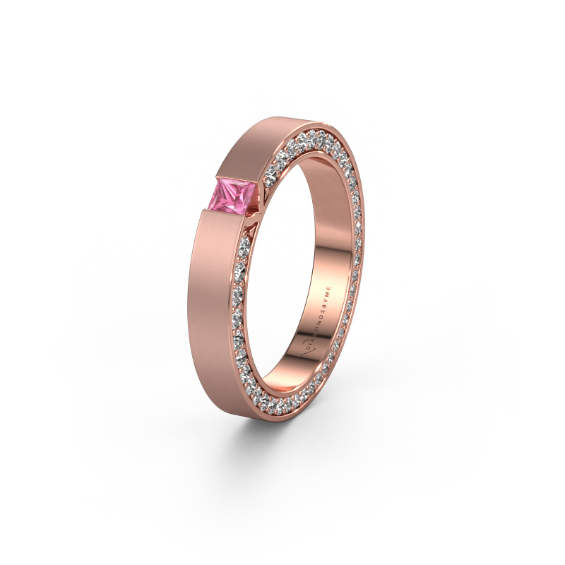 Bild von Ehering WH2140L14B 585 Roségold ±3,5x2 mm Pink Saphir