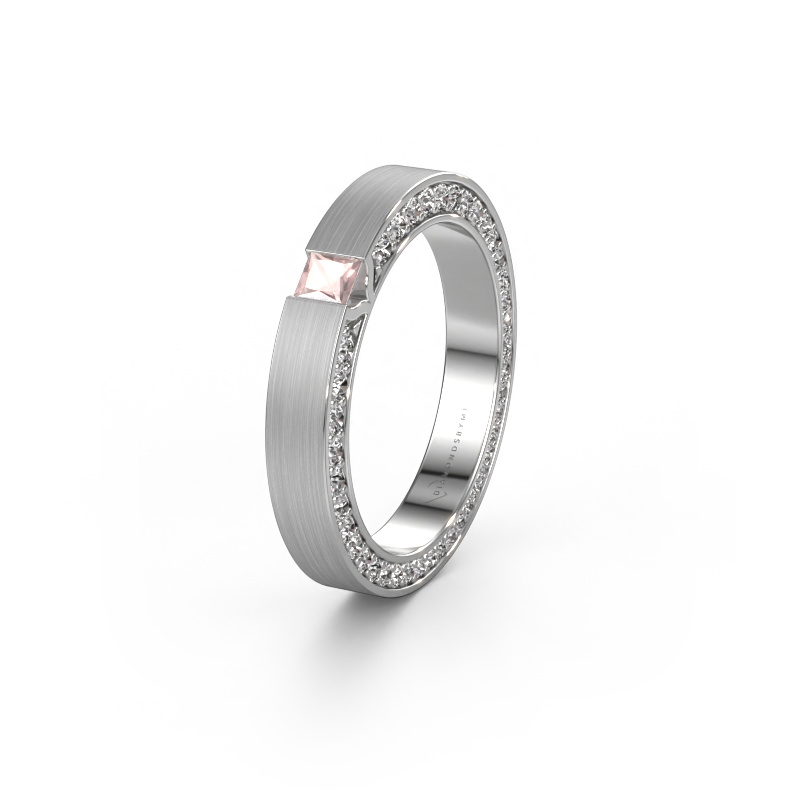 Bild von Ehering WH2140L14B 950 Platin ±3,5x2 mm Morganit Champagner