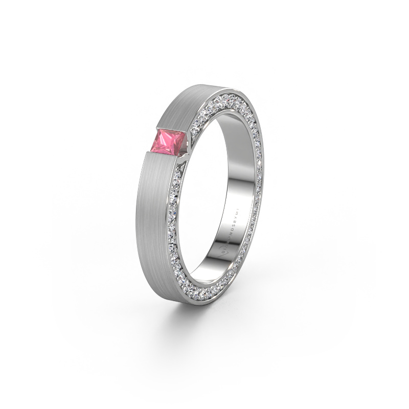 Bild von Ehering WH2140L14B 585 Weißgold ±3,5x2 mm Turmalin rosa
