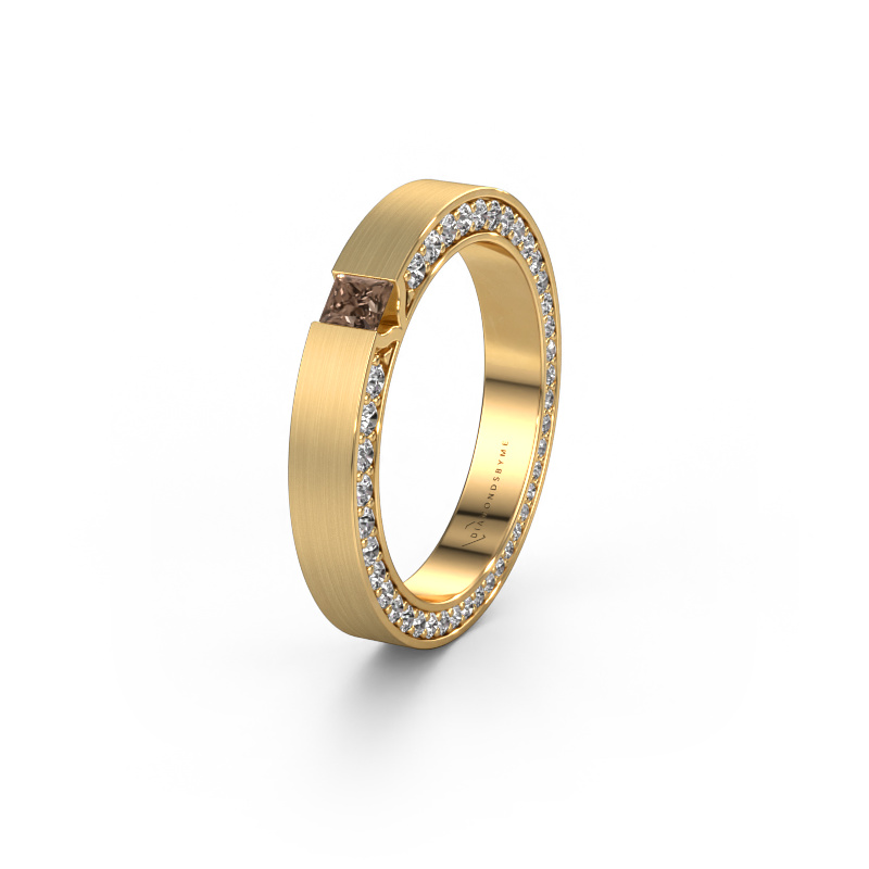 Bild von Ehering WH2140L14B 585 Gold ±3,5x2 mm Braun Diamant