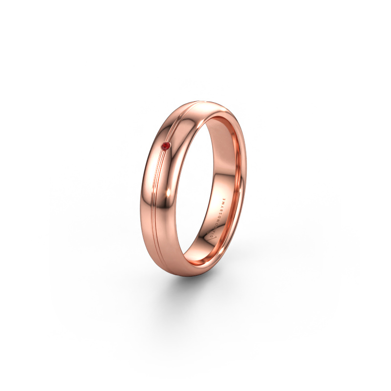 Immagine di Fede nuziale WH2142L34A 585 oro rosa ±4 x 1,7 mm Rubino