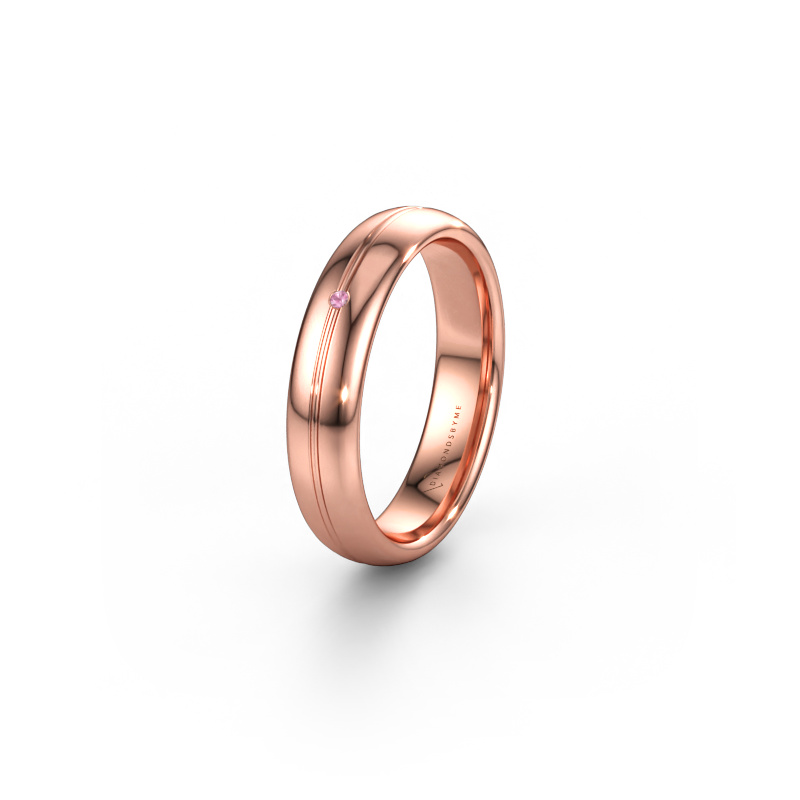 Immagine di Fede nuziale WH2142L34A 585 oro rosa ±4 x 1,7 mm Zaffiro rosa