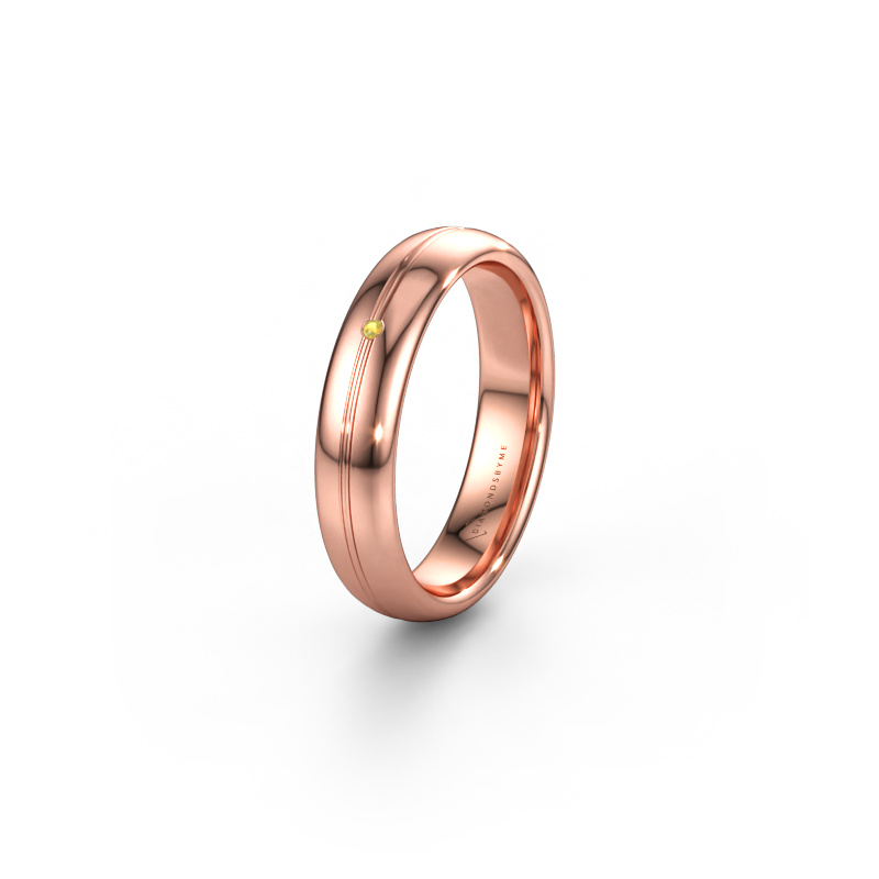 Bild av Vigselring WH2142L34A 585 roséguld ±4 x 1,7 mm Gul safir