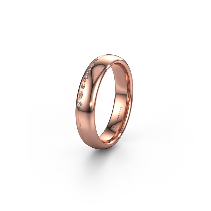 Bild von Freundschaftsring WH2144L34A 585 Roségold ±4x1.7 mm Braun Diamant