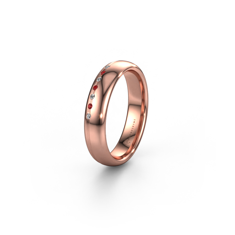 Bild von Freundschaftsring WH2144L34A 585 Roségold ±4x1.7 mm Rubin