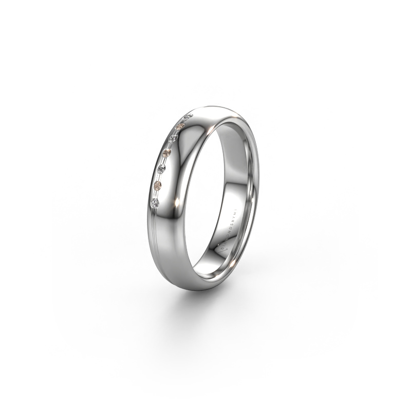 Image de Bague d'amitié WH2144L34A 950 platine ±4x1.7 mm Diamant brun