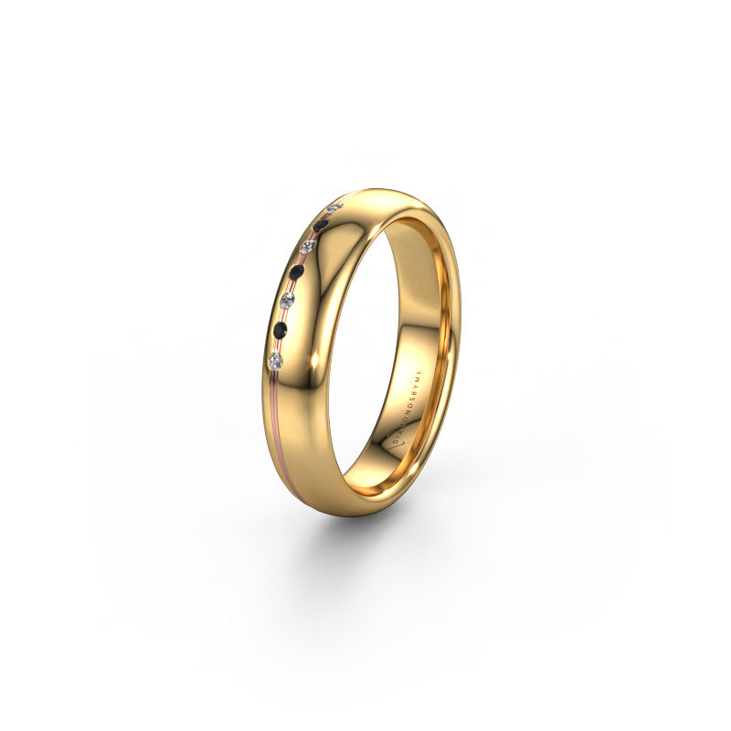 Image of Friendship ring WH2144L34A 585 gold ±0.16x0.07 in Black diamond