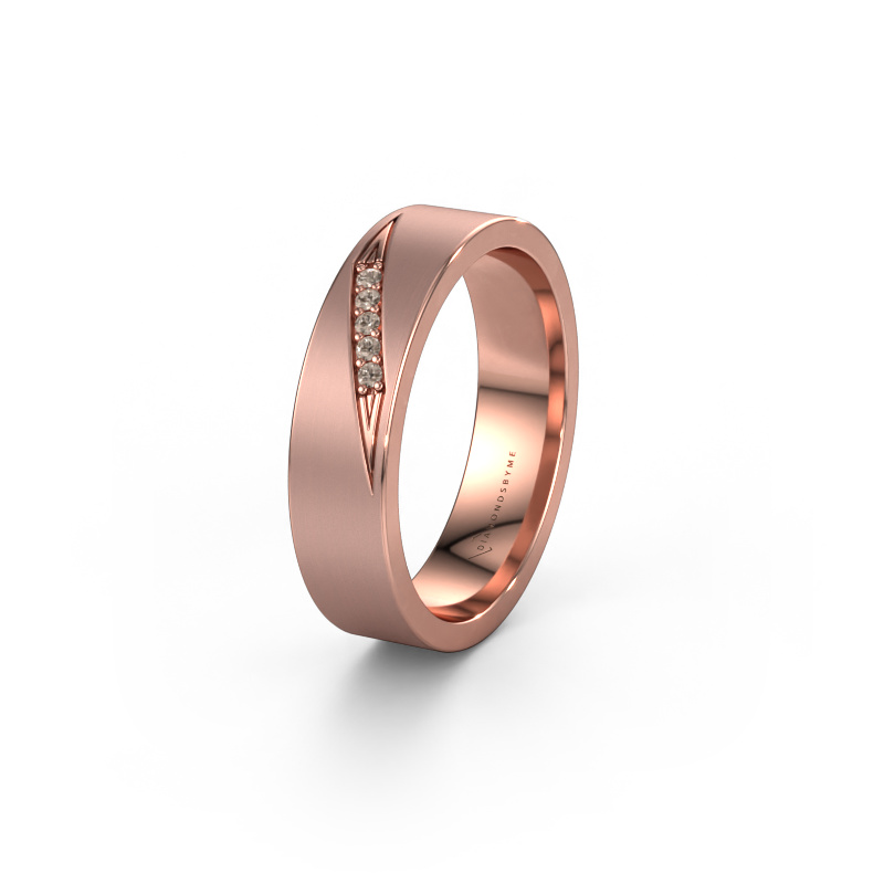 Bild von Ehering WH2148L25AM 585 Roségold ±5x1.7 mm Braun Diamant