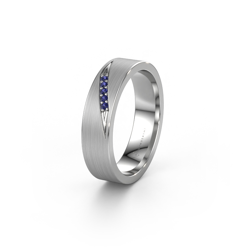 Afbeelding van Trouwring WH2148L25AM 950 platina ±5x1.7 mm Saffier