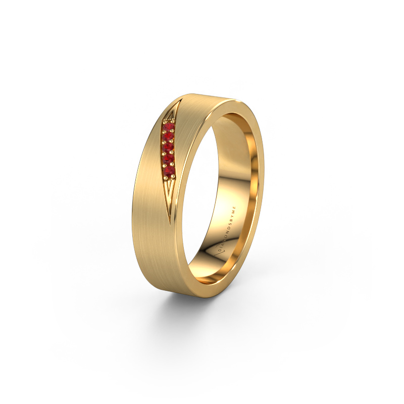 Image of Wedding ring WH2148L25AM 585 gold ±5x1.7 mm Ruby