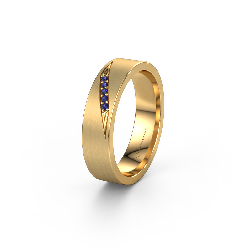Image of Wedding ring WH2148L25AM 585 gold ±5x1.7 mm Sapphire