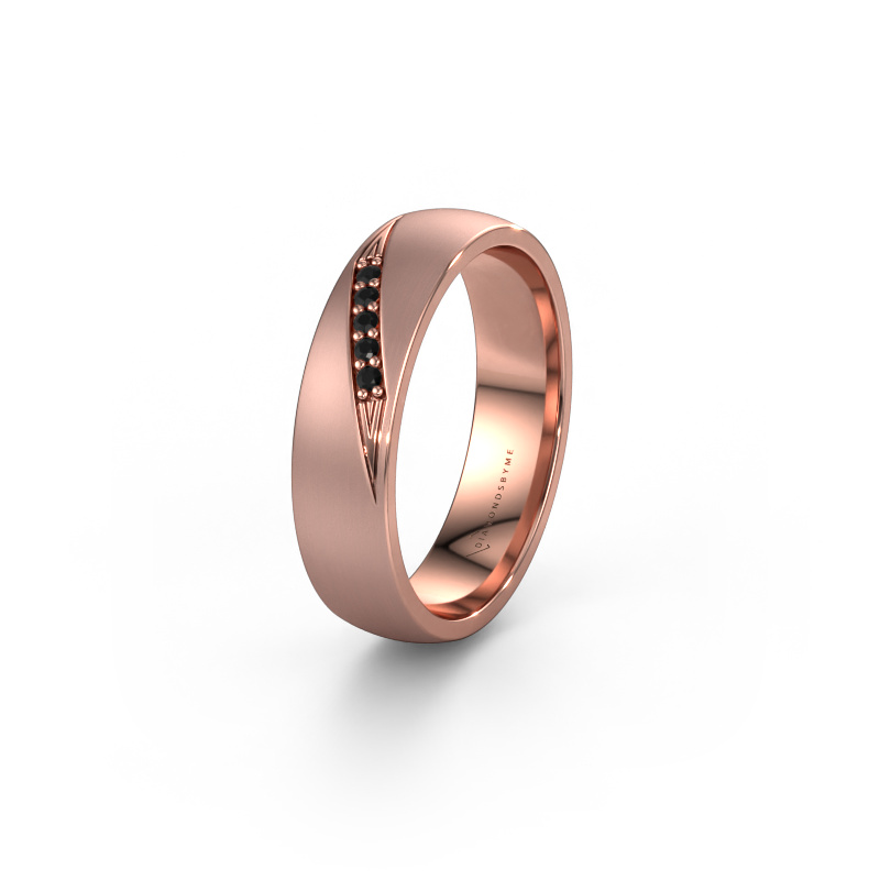 Image de Alliance WH2150L25AM 585 or rose ±5x1.7 mm Diamant noir
