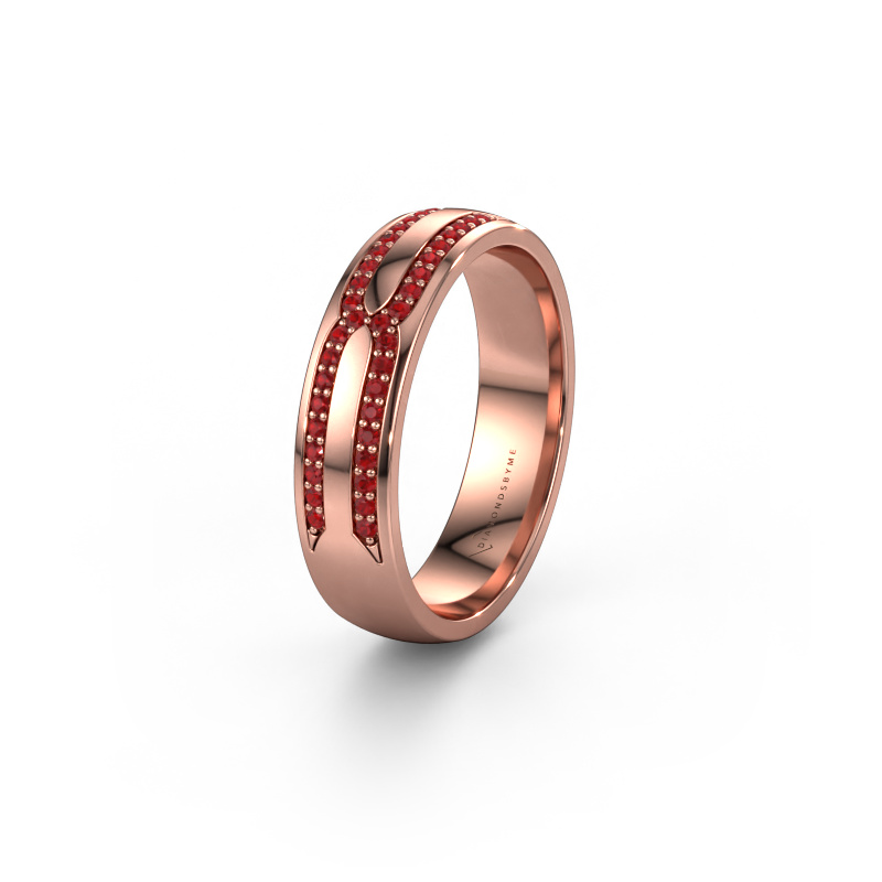 Image of Wedding ring WH2212L25AP 585 rose gold ±0.20x0.07 in Ruby
