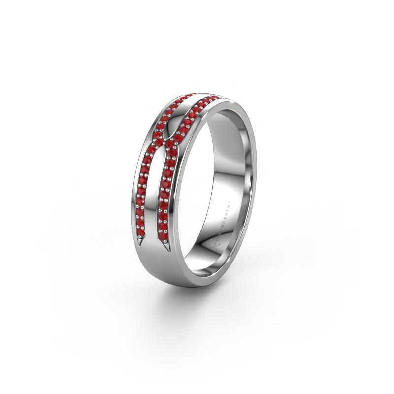 Image of Wedding ring WH2212L25AP 950 platinum ±0.20x0.07 in Ruby