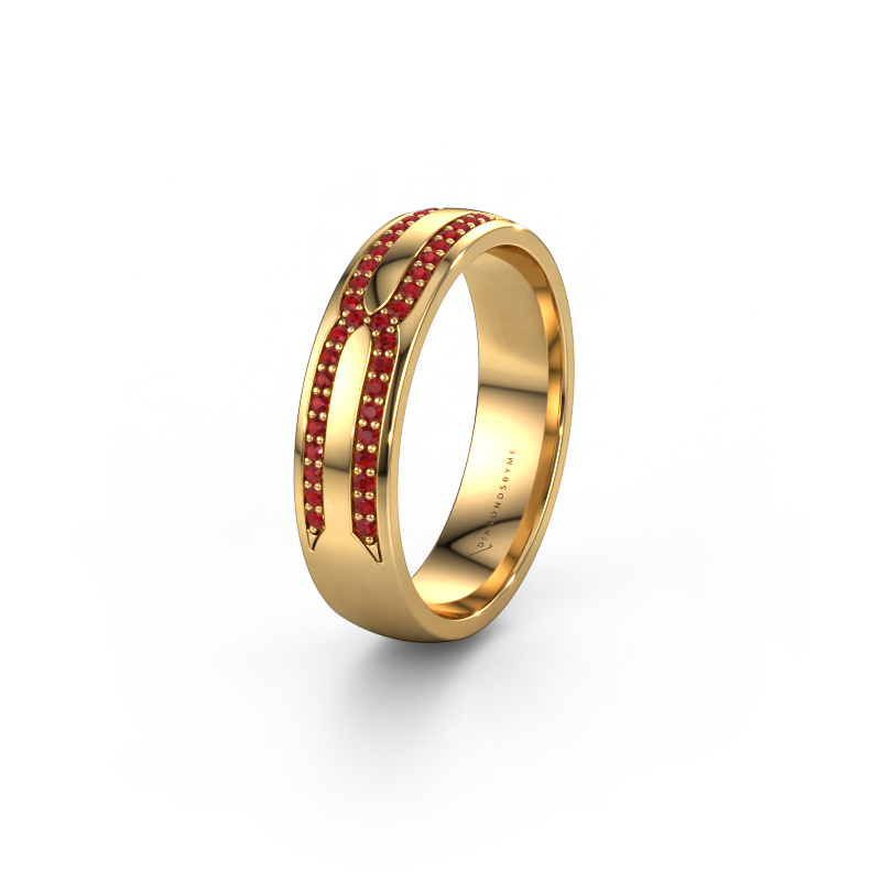Image of Wedding ring WH2212L25AP 585 gold ±0.20x0.07 in Ruby