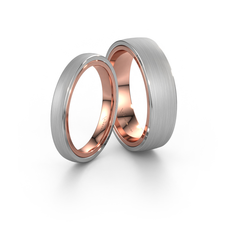 Bild von Eheringe set WH2216LM26DM ±3x2.4 mm 14 Karat Weißgold